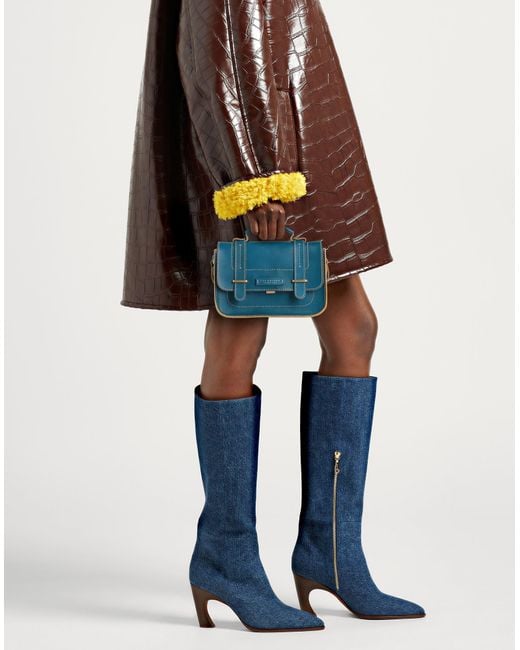 The Bridge Blue Handbag Leather
