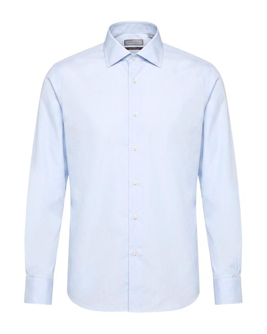 Canali Blue Shirt Cotton for men
