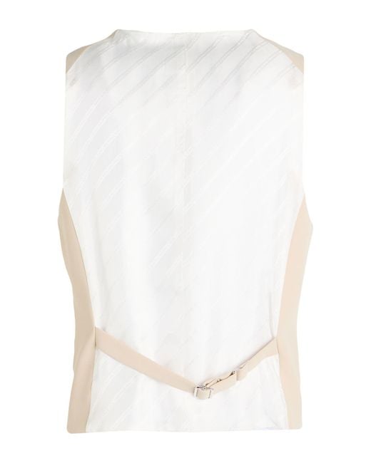 Karl Lagerfeld Natural Tailored Vest Polyester