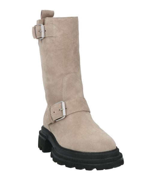 Hogan Gray Ankle Boots Leather