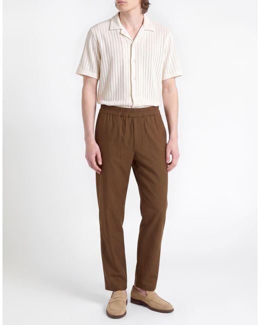 Aion Brown Camel Pants Virgin Wool, Elastane for men