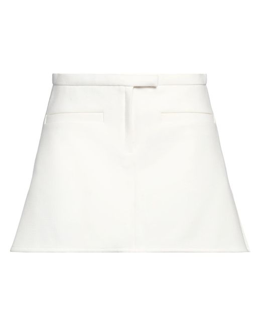 Courreges White Ivory Mini Skirt Viscose, Polyamide, Virgin Wool, Elastane