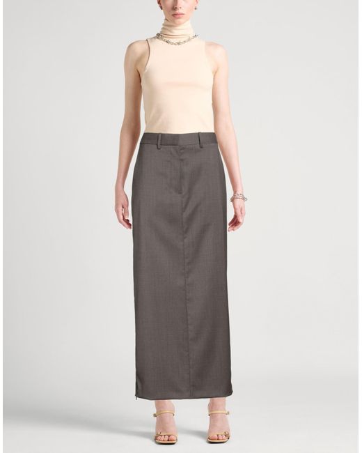 Helmut Lang Gray Midi Skirts