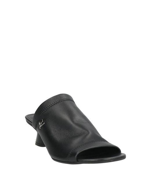 Courreges Black Sandals