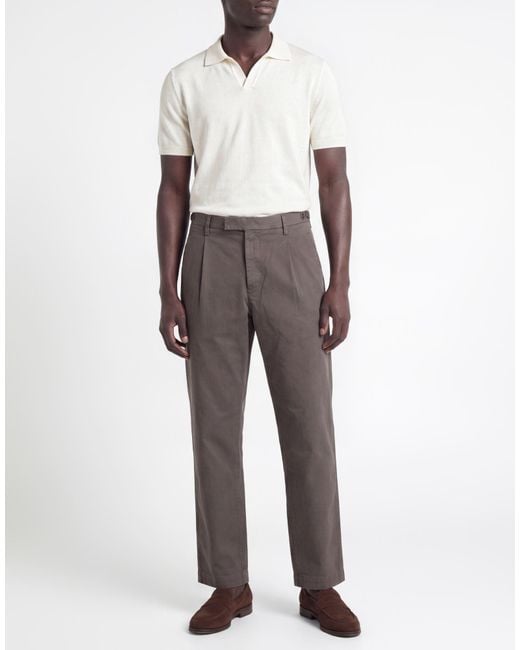 Barena Gray Taupe Pants Cotton, Elastane for men