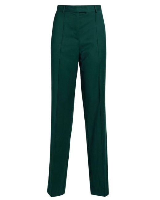 SIMONA CORSELLINI Green Dark Pants Polyester, Viscose, Elastane