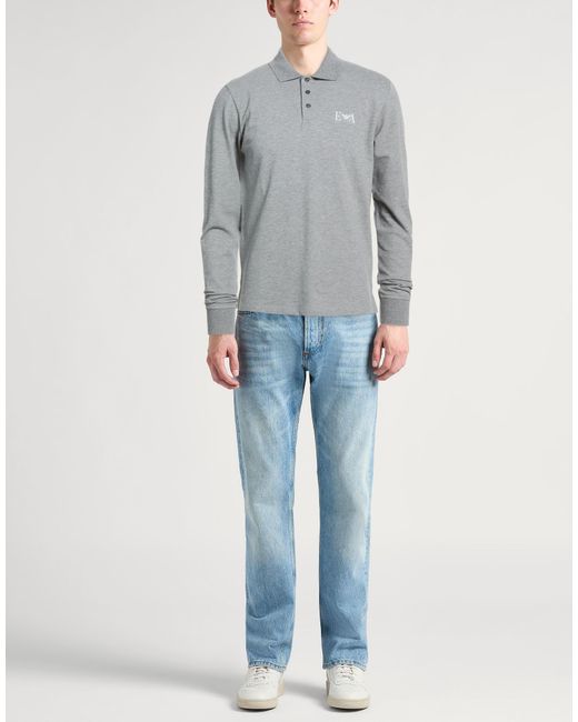 Emporio Armani Gray Polo Shirts for men