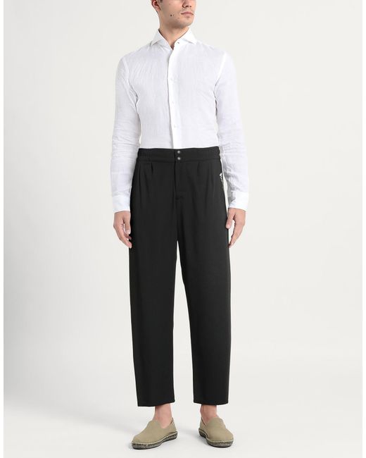 DISCLAIMER Black Pants Polyester, Viscose, Elastane for men