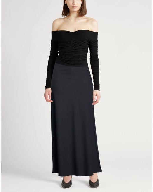 Max Mara Black Maxi Skirt Viscose, Polyamide, Elastane