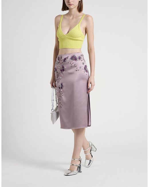 MAX&Co. Pink Doll Midi Skirt Polyester, Elastane