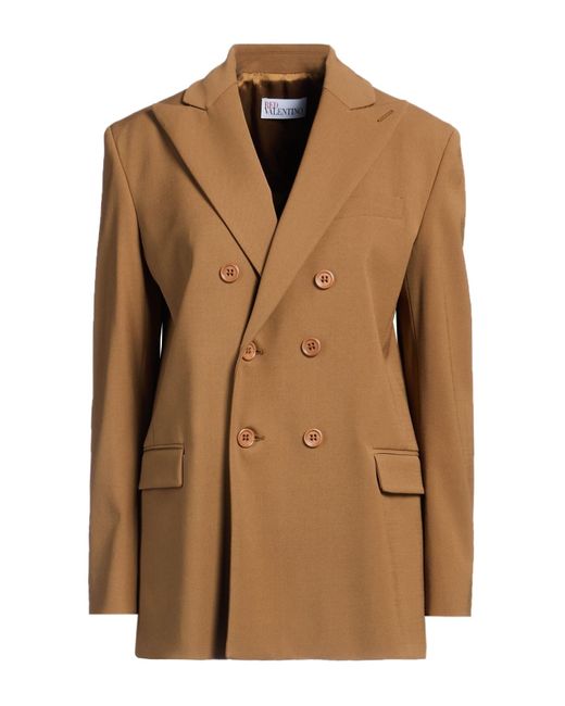 RED Valentino Brown Blazer Viscose, Wool, Elastane