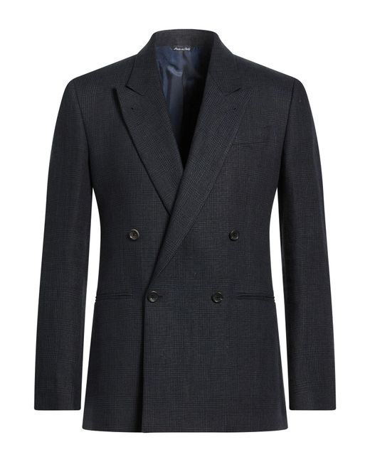 Reveres 1949 Blue Midnight Blazer Linen for men