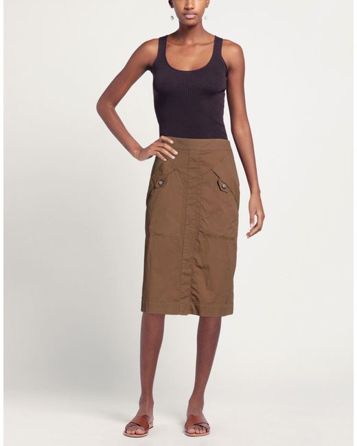 ALESSIA SANTI Brown Midi-Rock