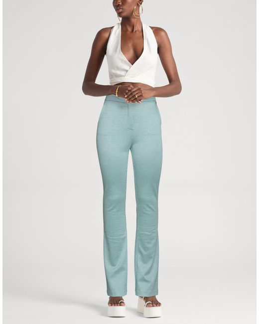 Liu Jo Blue Light Pants Viscose, Polyamide, Metallic Polyester, Elastane