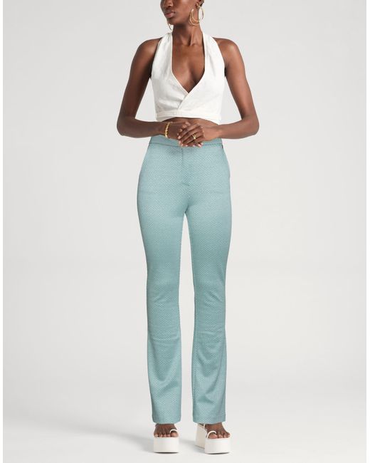 Liu Jo Blue Light Pants Viscose, Polyamide, Metallic Polyester, Elastane