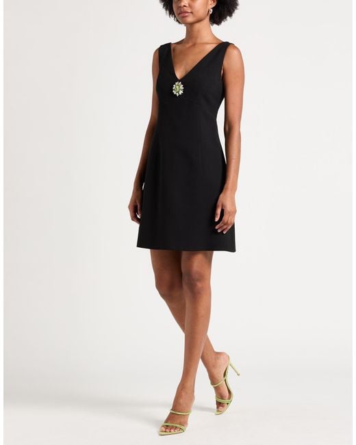 Moschino Black Mini Dress Acetate, Viscose