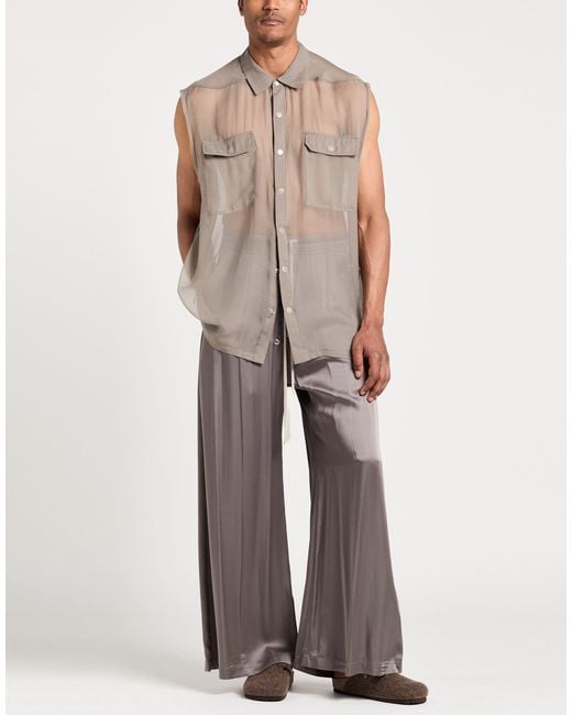 Rick Owens Gray Shirt Silk for men