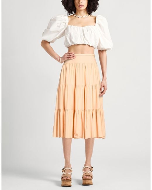 Chloé Orange Midi Skirt