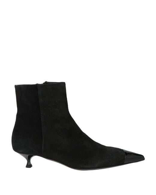 Agl Attilio Giusti Leombruni Black Ankle Boots Leather