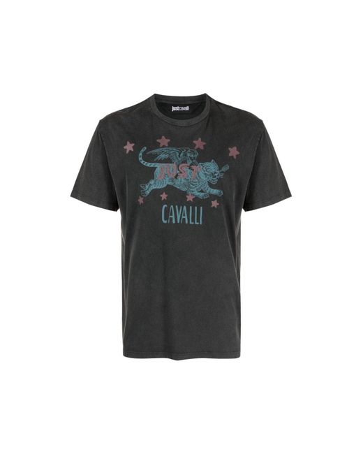 T-shirt Just Cavalli pour homme en coloris Black