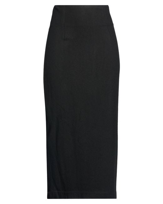 Gentry Portofino Black Maxi Skirt Viscose, Wool