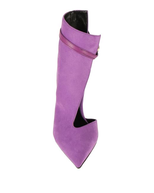 Islo Isabella Lorusso Purple Ankle Boots Textile Fibers