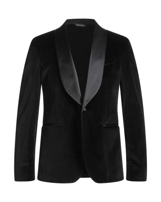 Brian Dales Black Blazer Cotton, Viscose, Elastane for men