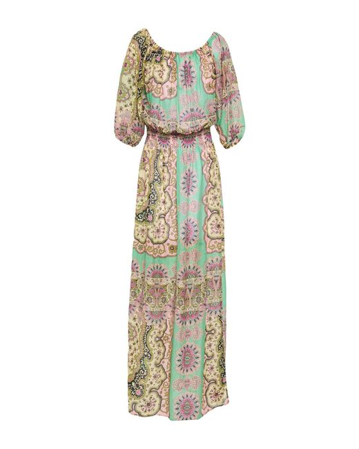 Miss Bikini Metallic Maxi Dress Cotton, Silk