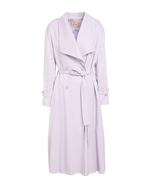 Twin Set Purple Overcoat & Trench Coat