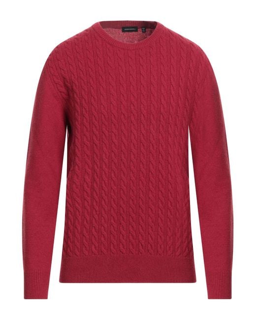 Angelo Nardelli Red Brick Sweater Wool, Polyamide for men