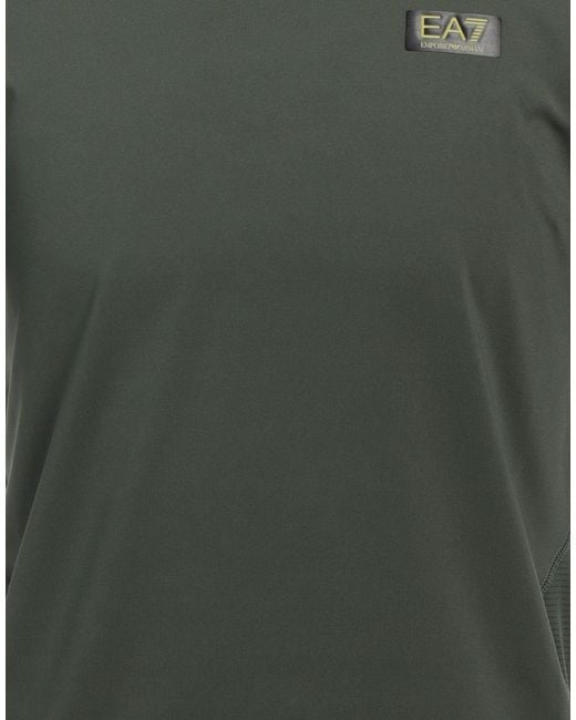 EA7 Green T-Shirt Recycled Polyester, Elastane for men