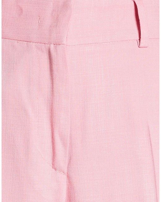 MSGM Pink Pants Viscose, Polyester, Elastane