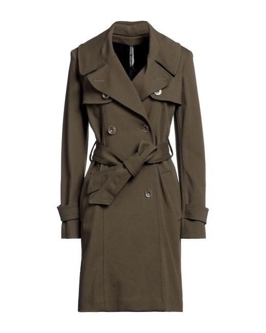 Plein Sud Green Overcoat & Trench Coat