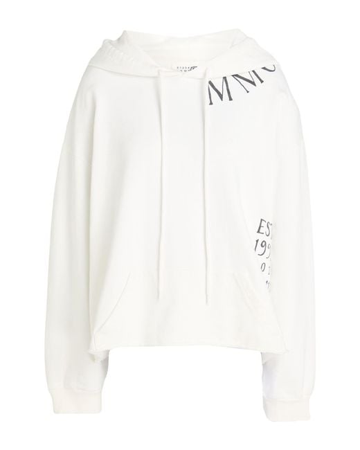 MM6 by Maison Margiela White Sweatshirt Cotton
