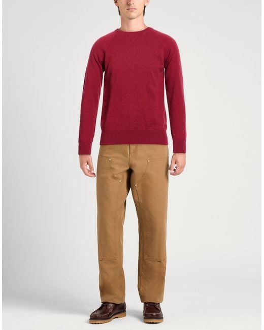 Eleventy Red Platinum Burgundy Sweater Cashmere for men