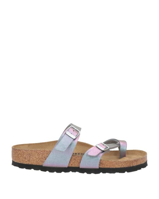Birkenstock White Thong Sandal Synthetic Material