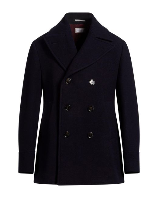 Brunello Cucinelli Blue Coat Wool, Cashmere for men