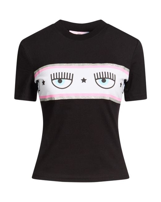 Chiara Ferragni Black T-Shirt Cotton