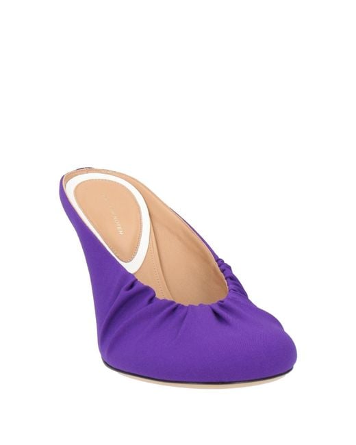 Dries Van Noten Purple Mules & Clogs Textile Fibers