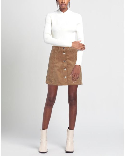 WOOD WOOD Brown Mini Skirt