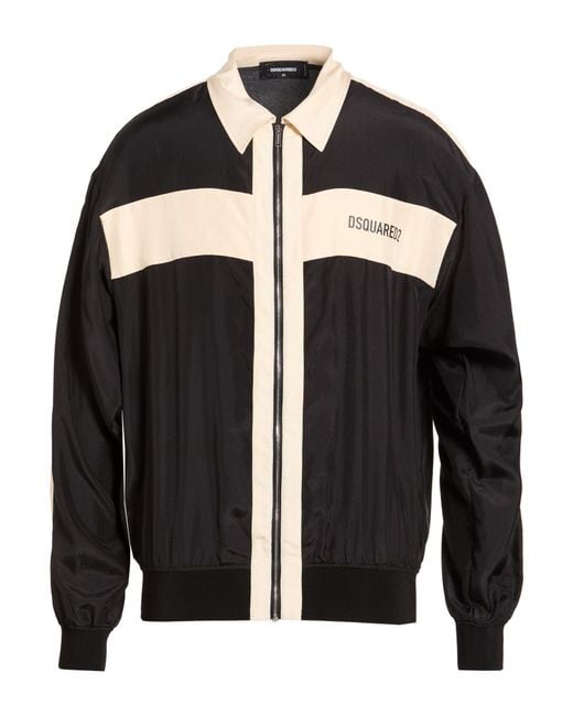 DSquared² Black Jacket Silk for men