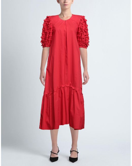 MEIMEIJ Red Midi Dress