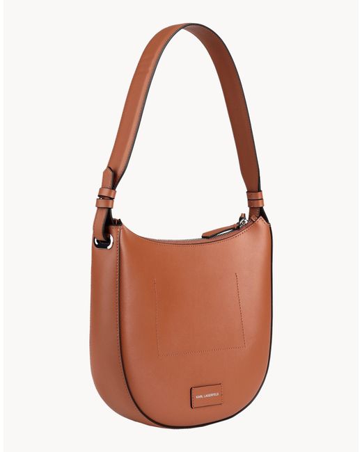 Karl Lagerfeld Brown K/Circle Moon Shb Perforated -- Tan Handbag Cow Leather