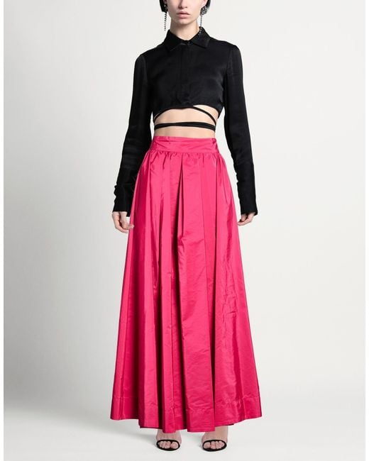 Compagnia Italiana Pink Maxi Skirt Polyester