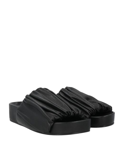 Jil Sander Black Nappa Leather Slides