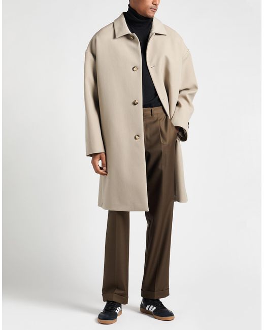 Fear Of God Natural Taupe Overcoat & Trench Coat Virgin Wool, Cotton for men