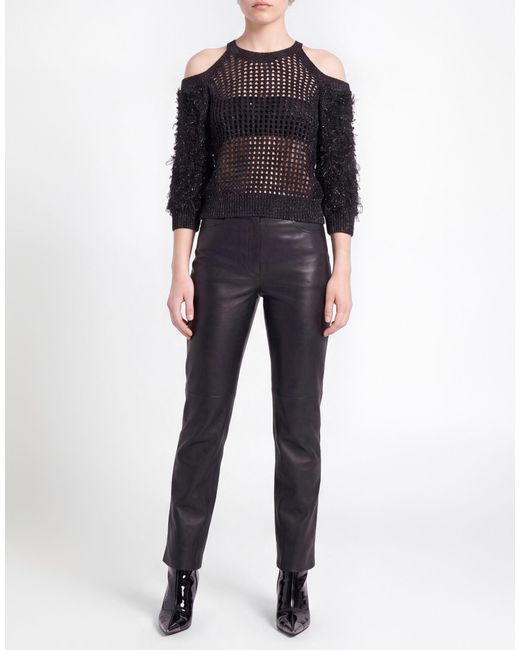 Peserico Black Sweater Viscose, Polyester