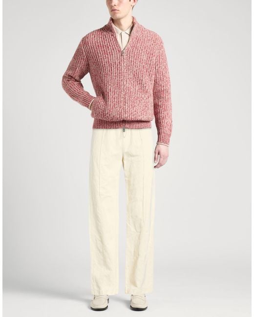 Roberto Collina Natural Cream Pants Polyester, Linen for men