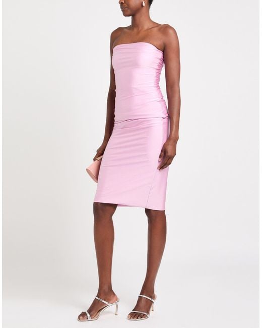 Sportmax Pink Midi Dress Polyamide, Elastane