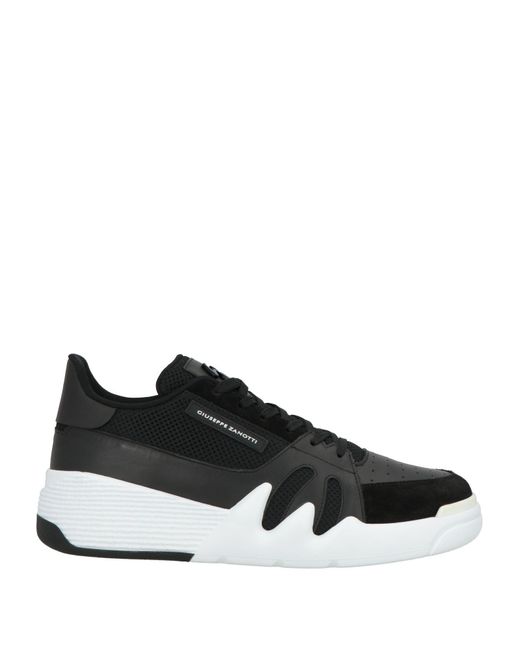 Giuseppe Zanotti Black Sneakers Leather, Textile Fibers for men